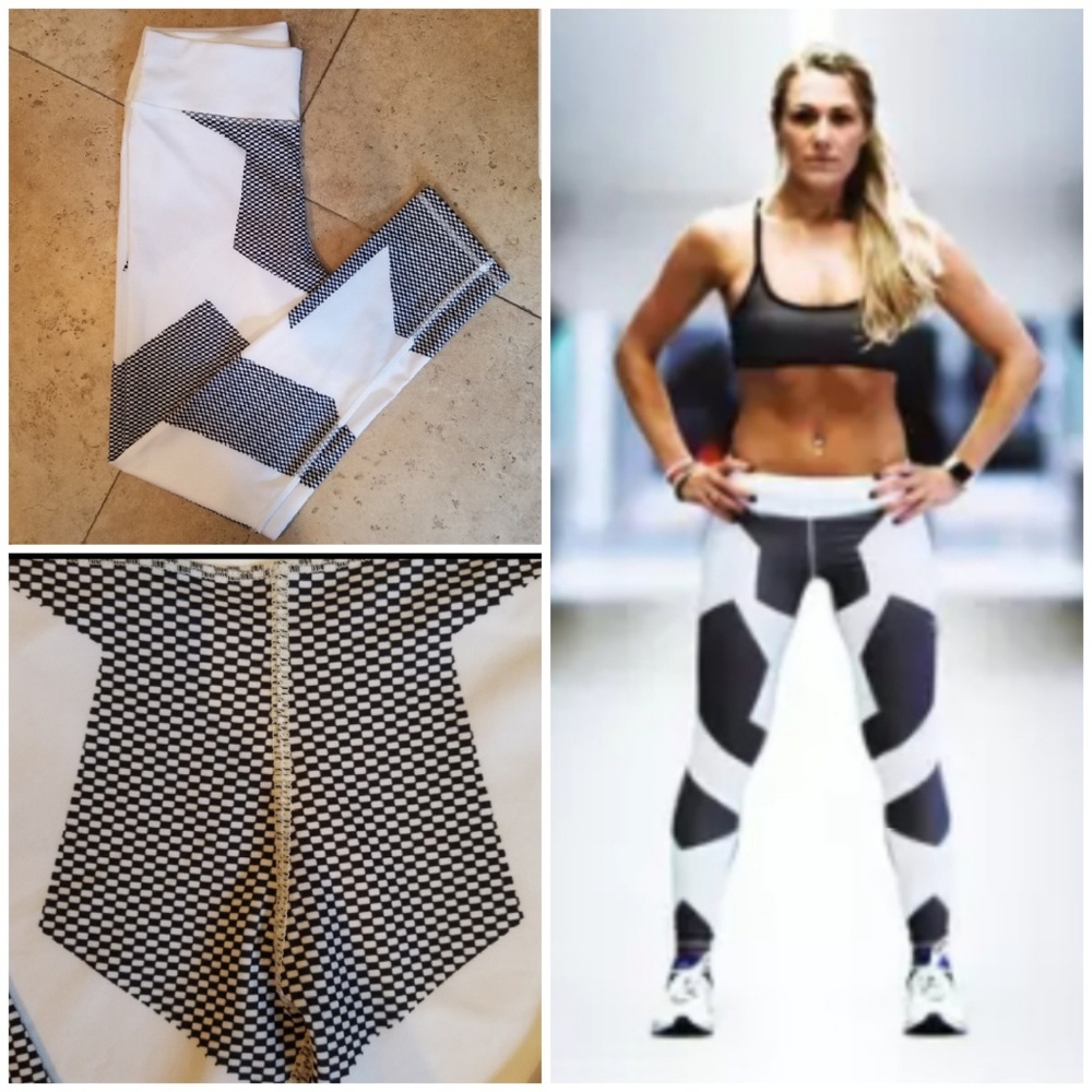 NWOT M-L, white NON see-through yoga gym leggings